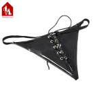 Кожаные трусики-стринги на шнуровке Davidsource  photo 1