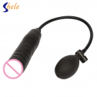 Надувний чорний фалоімітатор SHELE photo 2