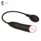 Надувний чорний фалоімітатор SHELE photo 4