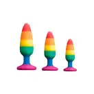 Силіконова анальна пробка Wooomy Hiperloo Silicone Rainbow Plug L, діаметр 3,9 см, довжина 13,1 см photo 4