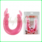 Силиконовый двойной фаллоимитатор Кролик BAILE  photo 2