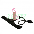 Трусики с фаллоимитатором. С насосом. Кожа.  photo 4