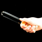 Цилиндрический прозрачный стеклянный анальный плагин photo 5