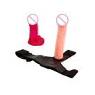 Трусики на двойной фаллоимитатор. Кожа. photo 4