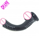 Фалоімітатор вигнутий чорний photo 2