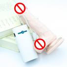 Фаллоимитатор. Реалистичный. Силикон. На присоске. С вибрацией, вращающийся. 20,5х3,7 см. photo 6