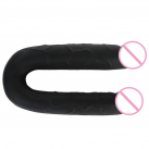 Реалистичный фаллоимитатор двойной черный photo 4