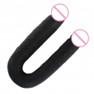 Реалистичный фаллоимитатор двойной черный photo 5