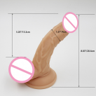 Реалістичний фалоімітатор із вигином на присосці photo 2