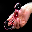 Фиолетовый фаллоимитатор Butt Plug из стекла photo 3