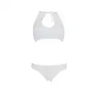 Комплект: бра, трусики з ажурним декором та відкритим кроком Ursula Set white XXL/XXXL — Passion photo 3