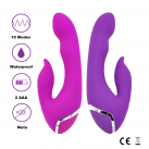 Двойной вибратор из силикона, 10 скоростей вибрации photo 2