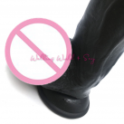 Фаллоимитатор. Реалистичный. Силикон. На присоске. 30х5,8 см. Черный. photo 1