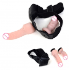 Двусторонний страпон с фаллосами из мягкого силикона photo 5