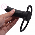 Фаллоимитатор с кольцами. Реалистичный. Силикон. 15 см. photo 5