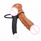 Фаллоимитатор с кольцами. Реалистичный. Силикон. 15 см. photo 6