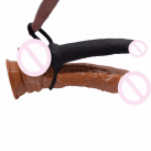 Фаллоимитатор с кольцами. Реалистичный. Силикон. 15 см. photo 1