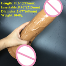 Реалістичний фалоімітатор величезний на присосці 11.6 дюймів D: 6.8 см photo 6