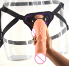 Реалистичный фаллоимитатор большой на поясе photo 2