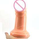 Великий фалоімітатор, 20х6.5 см, чорний/фіолетовий photo 6