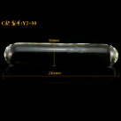 Стеклянный анальный плагин, 50 мм  photo 1