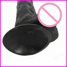 Фаллоимитатор. Реалистичный. Силикон. На присоске. Черный. photo 1