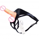 Трусики с фаллоимитатором. Кожа. Вибрационный. photo 2