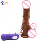 Реалістичний великий фалоімітатор із вібрацією photo 2