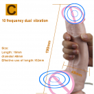 Вибрационный дилдо с 10 скоростями photo 5