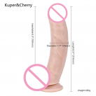 Реалістичний фалоімітатор на присосці 210*45 мм photo 5