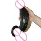 Фаллоимитатор. Реалистичный. Силикон. На присоске. Черный. photo 4