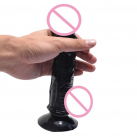 Фалоімітатор. Реалістичний. Силікон. На присоску. Чорний. photo 1