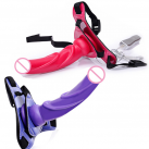 Фаллоимитатор на ремешке с вибрацией, 170*35 мм  photo 2