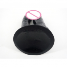 Черный двойной фаллоимитатор, цвет коричневый photo 1