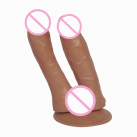 Фаллоимитатор. Двойной. Силикон. На присоске. photo 3