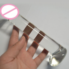 Прозрачный стеклянный фаллоимитатор с реалистичной головкой photo 2