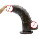 Фалоімітатор кавового кольору, 21 см * 5 см photo 1