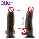 Фалоімітатор кавового кольору, 21 см * 5 см photo 2