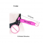 Реалистичный силиконовый фаллоимитатор страпон с вибрацией APHRODISIA 5.5 ''/6.5''/8 ''7 модель  photo 4