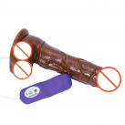 Силіконовий Коричневий Вібратор Фалоімітатор photo 5