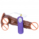 Силіконовий Коричневий Вібратор Фалоімітатор photo 3