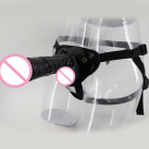 Страпон с большим черным фаллоимитатором, 235*55 мм photo 3