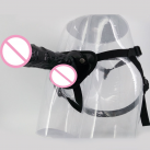 Страпон с большим черным фаллоимитатором, 235*55 мм photo 2