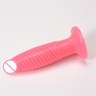 Страпон розовый ребристый на ремешках photo 6