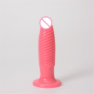 Страпон розовый ребристый на ремешках photo 1