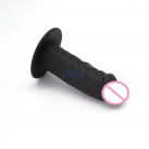 Фалоімітатор реалістичний силіконовий чорний 145*35 мм photo 2