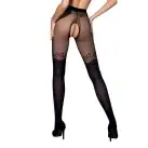 Колготки з відкритим доступом, подвійна щільність TIOPEN 012 black 1/2 (20/40 den) — Passion photo 2