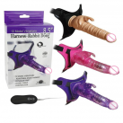 Страпоны 3-х цветов вибрационные с ремнями photo 2