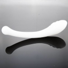 Белый стеклянный фаллоимитатор, 170*35 мм  photo 2