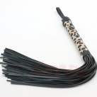 Плеть из кожи с леопардовой рукояткой, 60 см photo 3